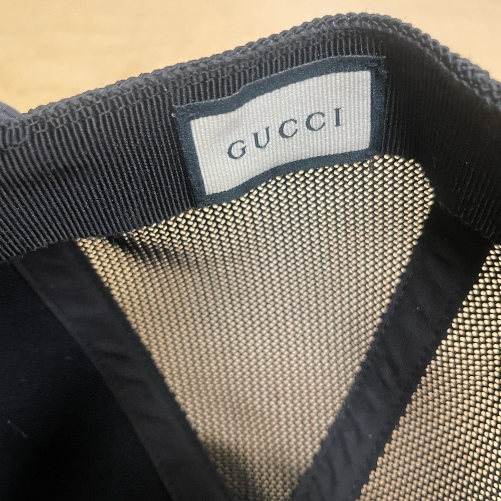 Gucci Black Mesh Baseball Cap - Picture 7 of 9